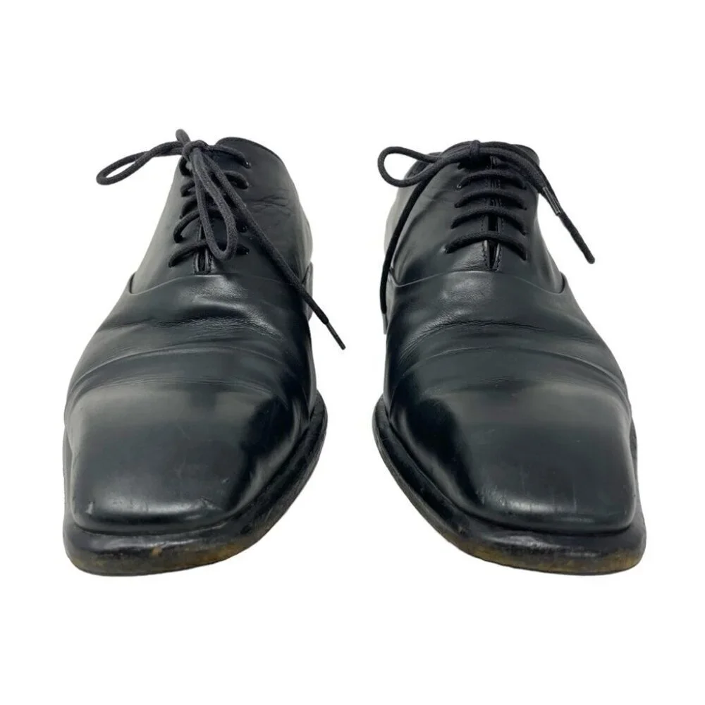 * Dior Timeless Derby Black Leather Dress Shoes Size 40.5 (US 7.5) Made in Italy